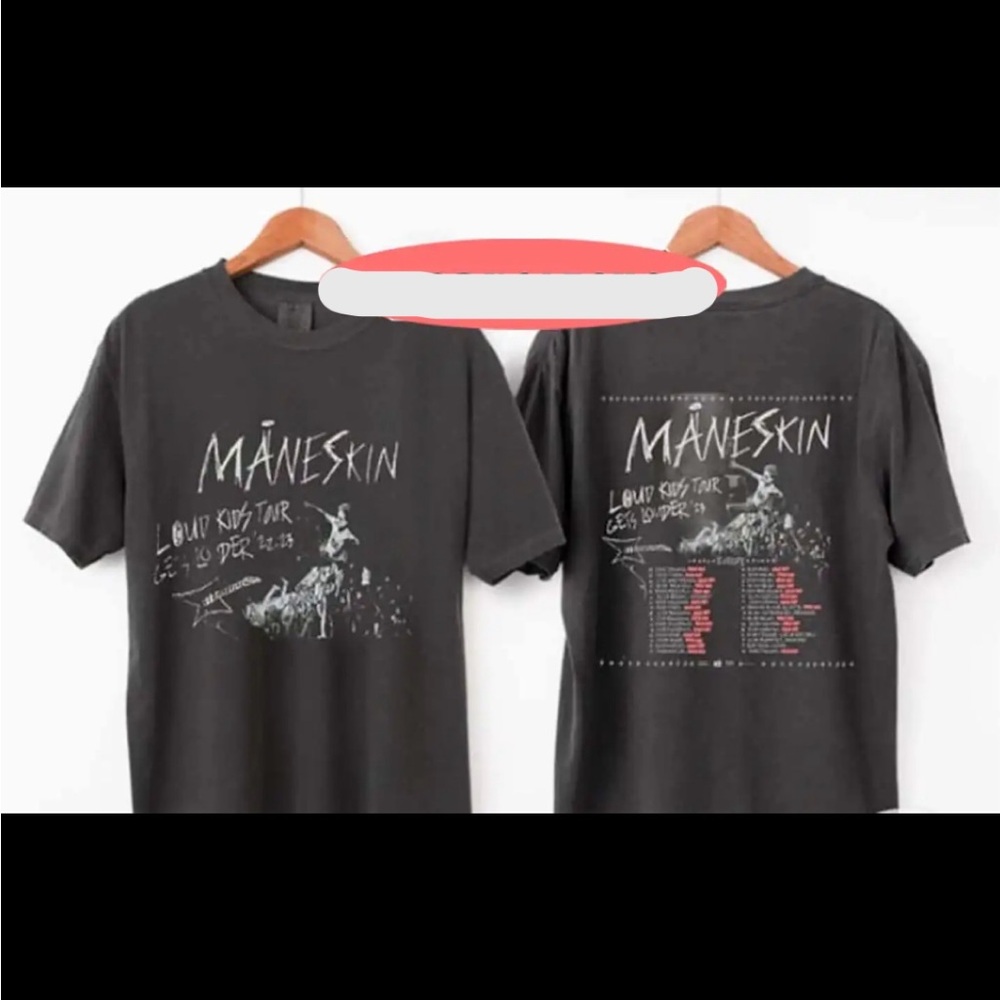Måneskin “Loud Kids Tour Gets Louder ‘22-23” Tour T-Shirt Size L